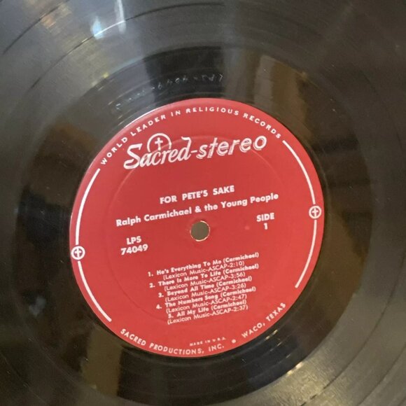 Ralph Carmichael And The Young People For Pete's Sake! (Vinyl, 1967) Sacred - Picture 7 of 12